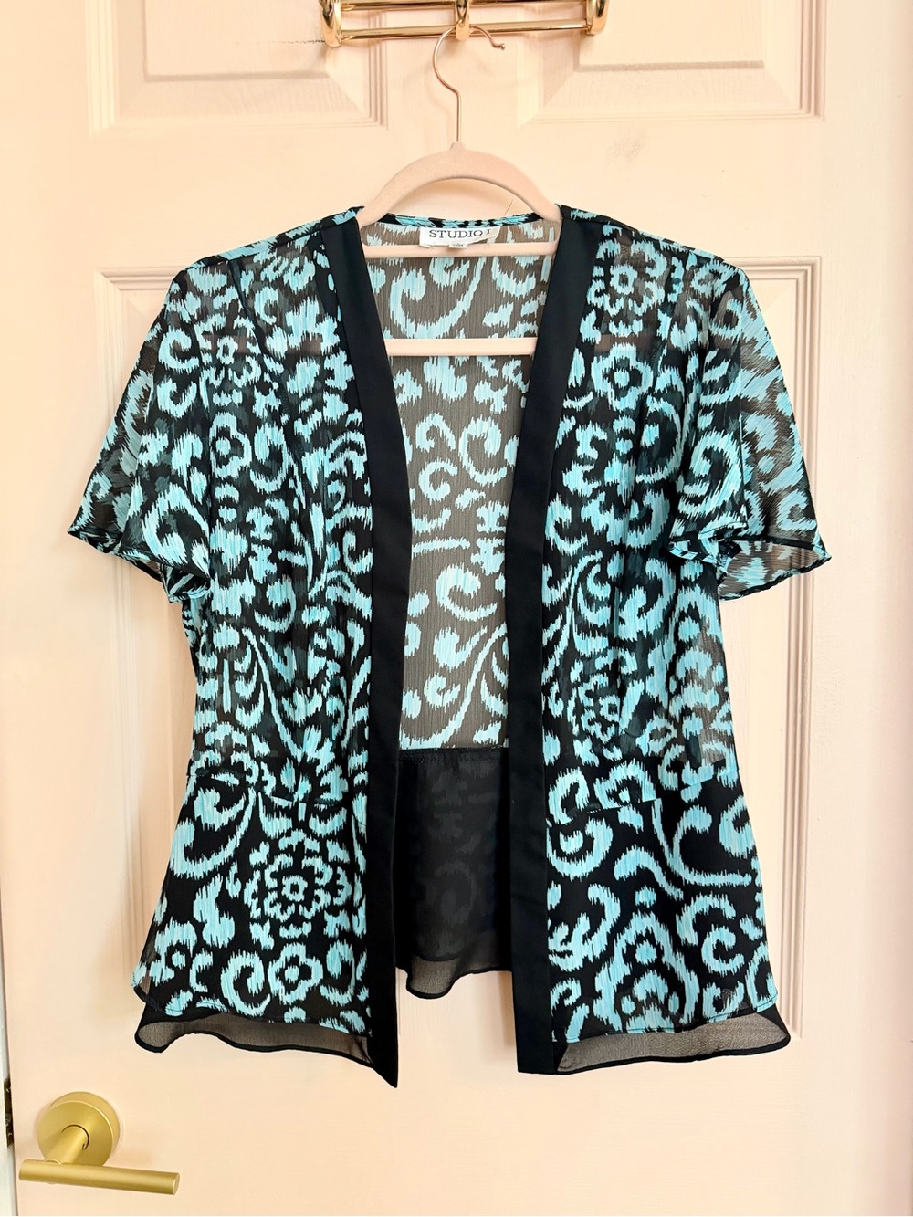 Vintage blue studio I open front top